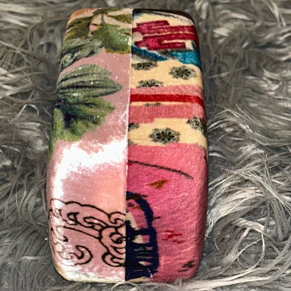 JOHNNY WAS Boho Floral Soft Velvet Sunglasses Case Whimsical AvantGarde HTF Rare - Picture 10 of 15